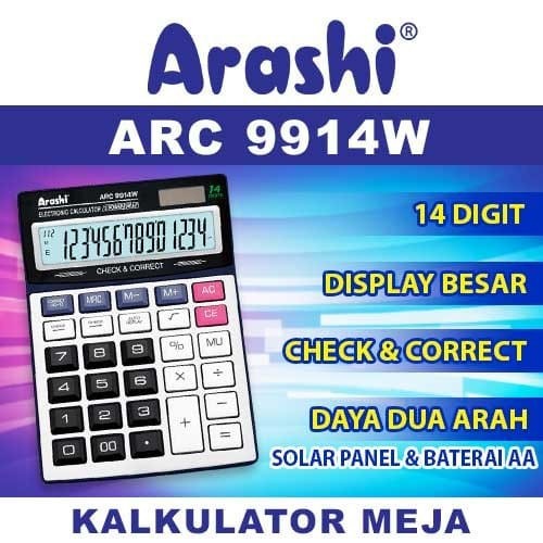 KALKULATOR ARASHI SERI ARC 9914W