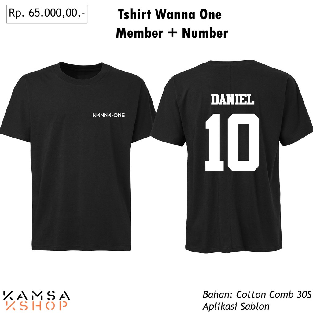 TSHIRT WANNA ONE BAJU WANNA ONE KAOS WANNA ONE MEMBER