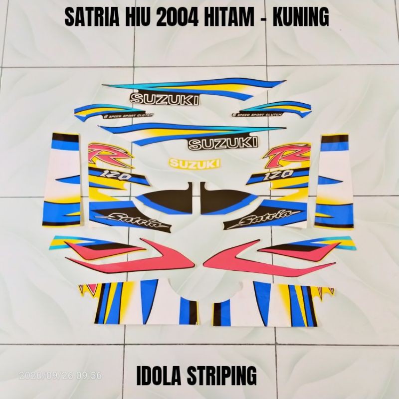 Striping Satria Hiu 2004 Hitam - Kuning