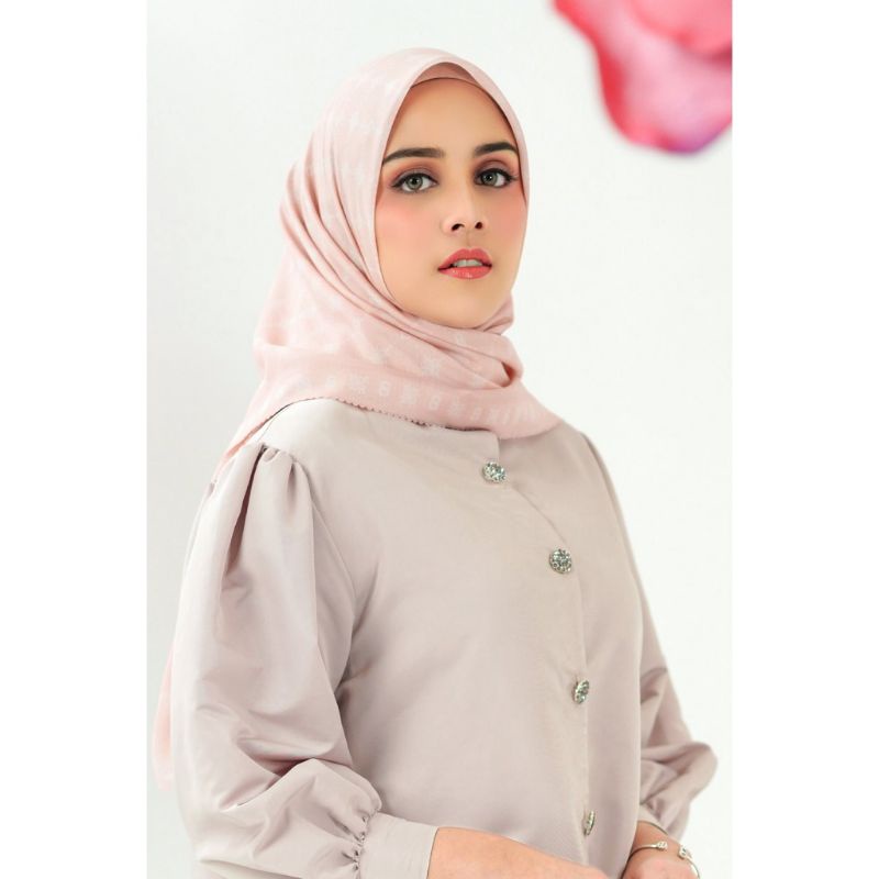 Buttonscarves Xanadu Monogram Voal - Blush