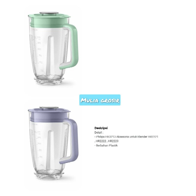 Gelas Philips Plastik HR 3213 Plastik Jar Philips HR 3213