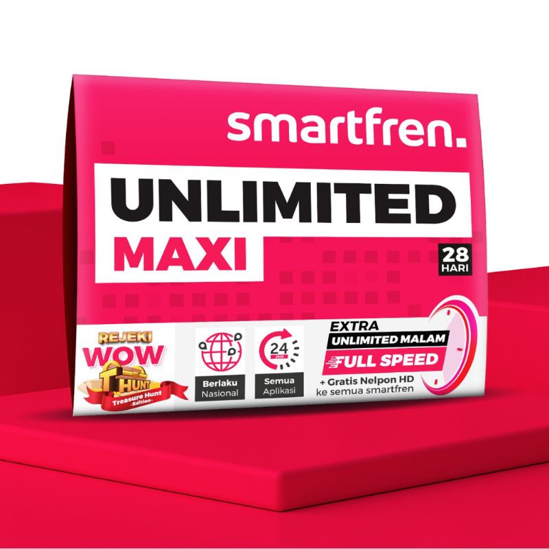 Perdana Smartfren UNLIMITED MAXI 28Hari (FUP 2GB/hari)
