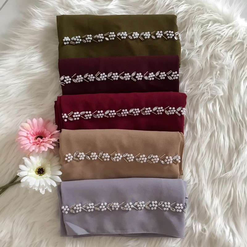 Pashmina HILYA payet permata Pasmina Tali Hijab diamond instant pesta m