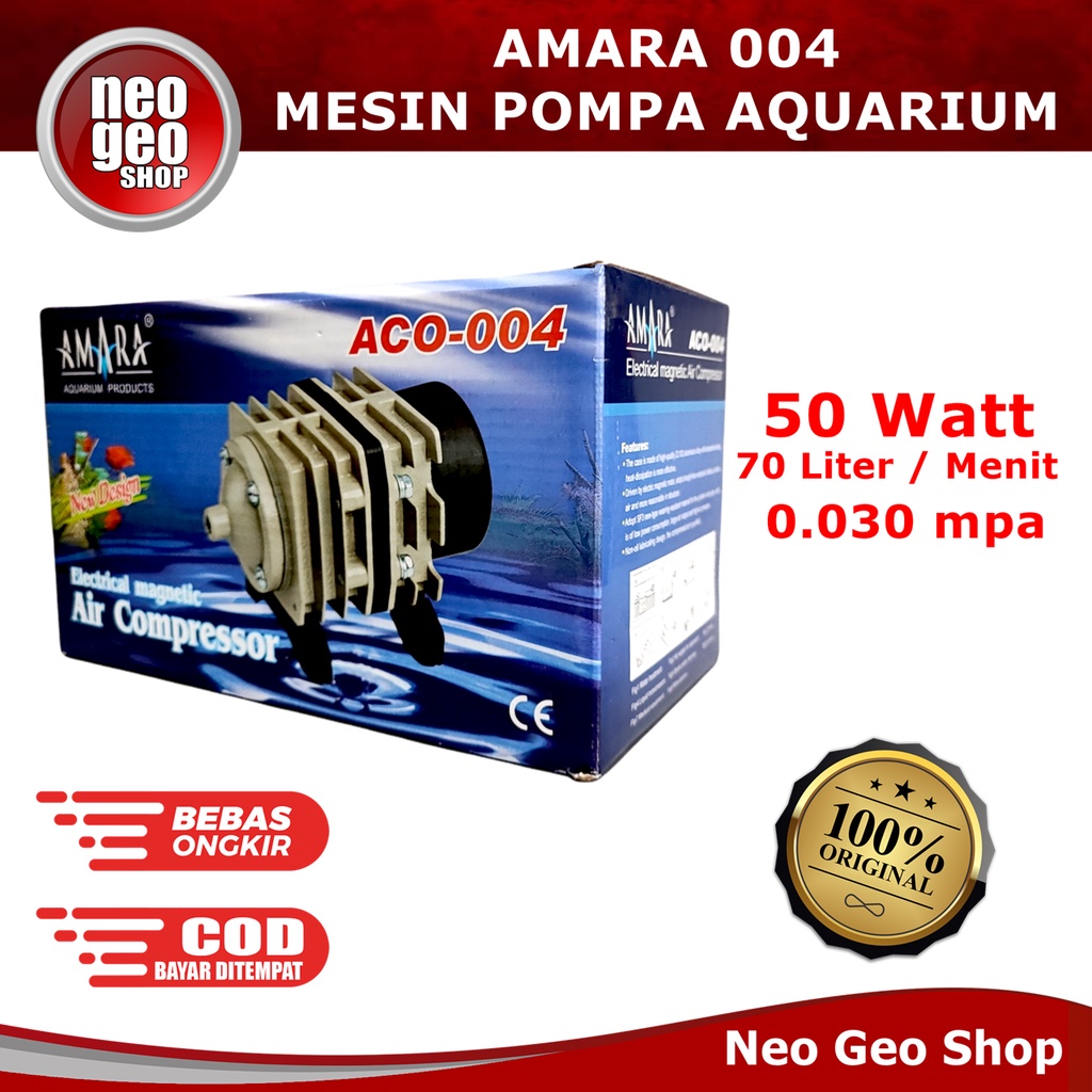 AMARA ACO004 ACO 004 mesin gelembung udara aerator kolam aquarium