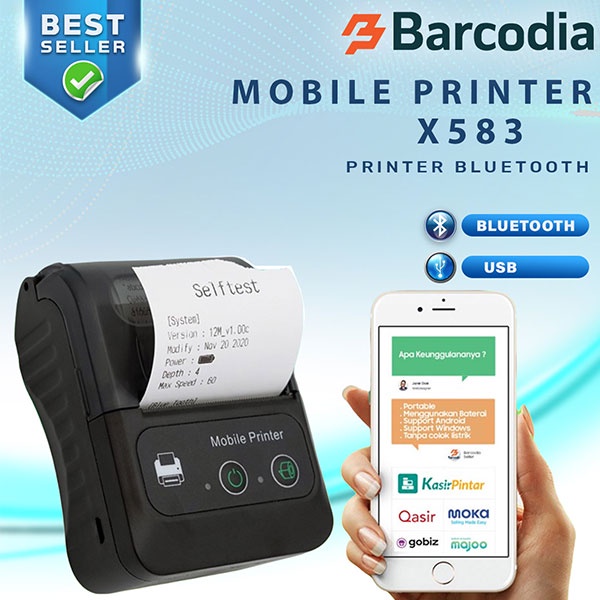 Mobile Printer Bluetooth Iware MP-58X (USB Type C) PPOB FREE 5 KERTAS / Kasir / Printer Bluetooth