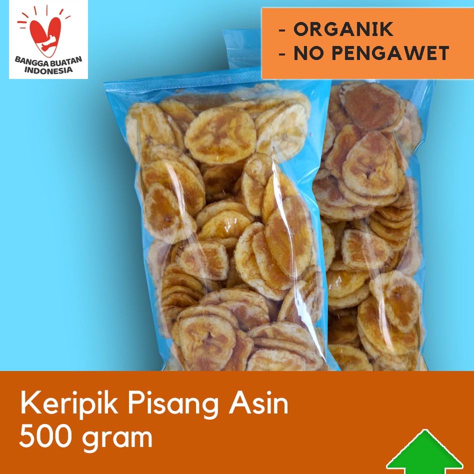 

Keripik Pisang Bulat Asin / Pisang Raja Nangka / Banana Chips 500 gram