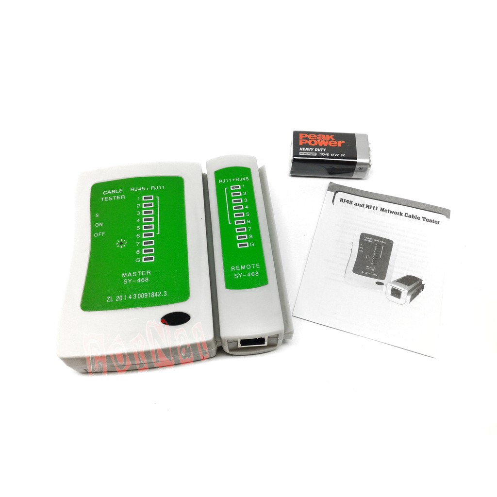 Alat Tes Kabel UTP/LAN (Tester Kabel UTP/LAN) RJ45 &amp; RJ11