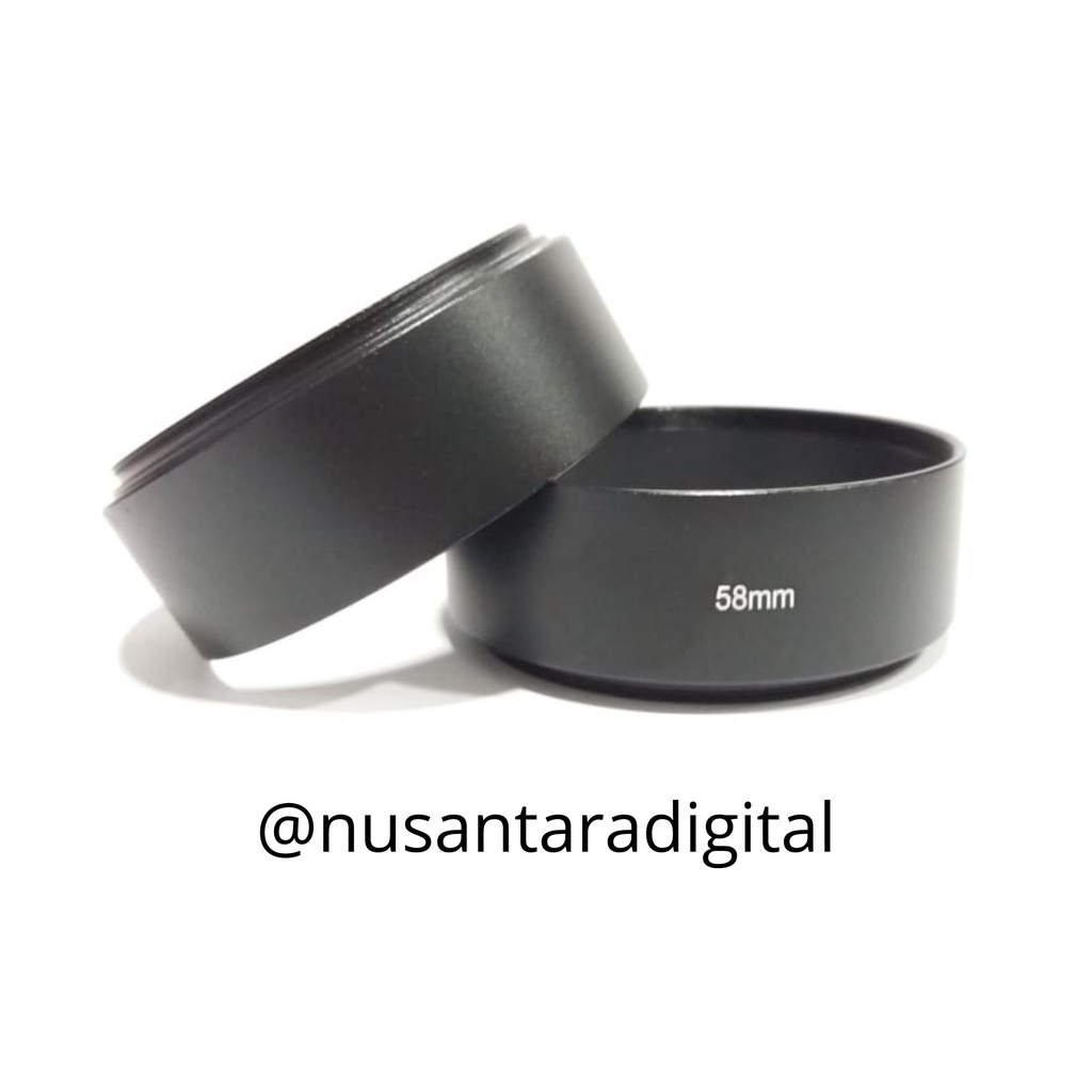 Metal Hood Standard Screw In Lans Telephoto Universal 58mm