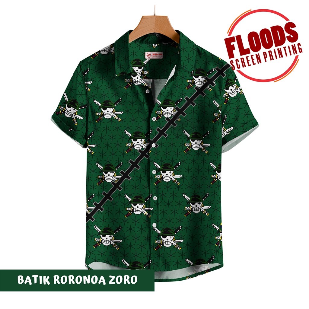 Kemeja Pria One Piece - Batik Roronoa Zoro