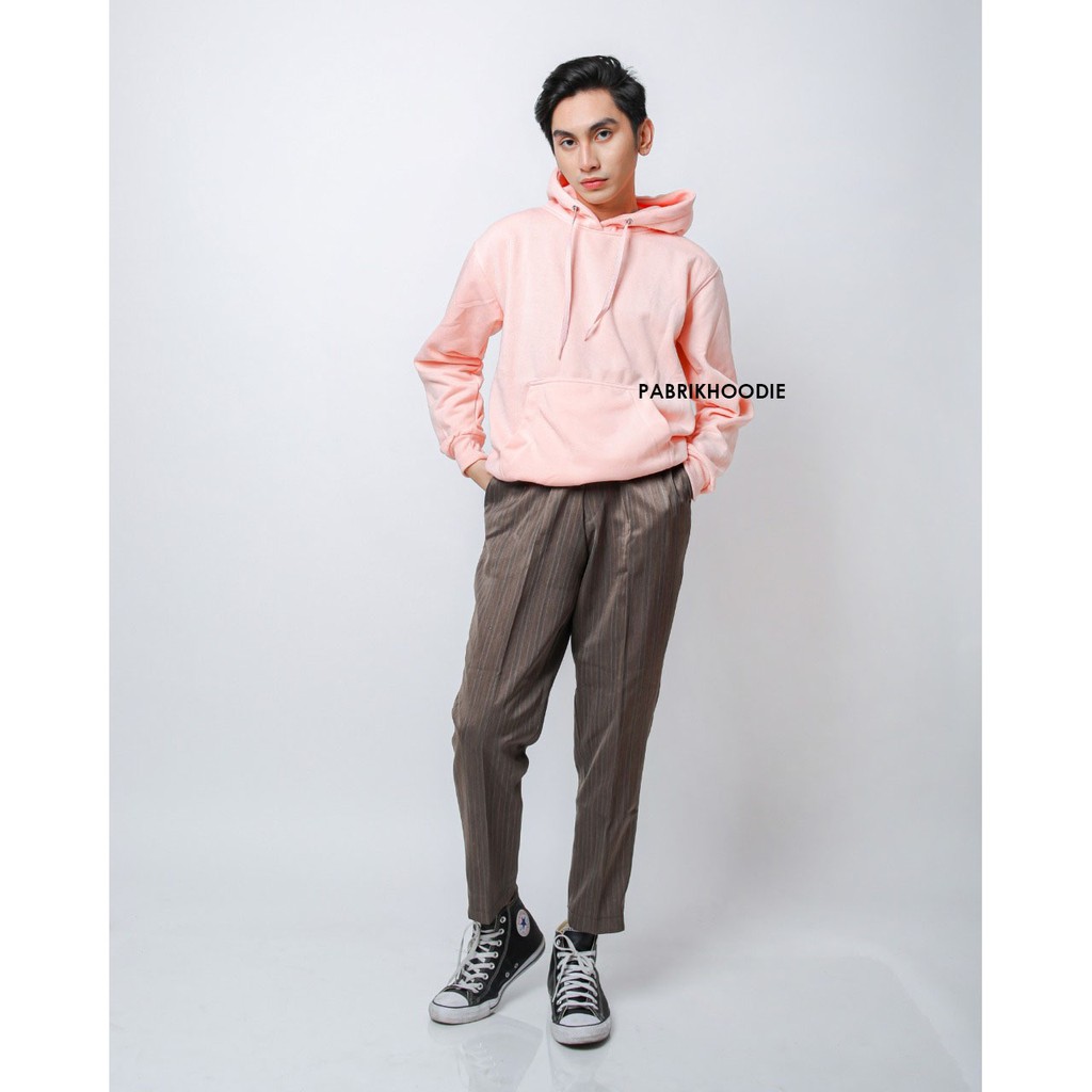 PABRIKHOODIE - HOODIE JUMPER PEACH POLOS PRIA &amp; WANITA M-XXL