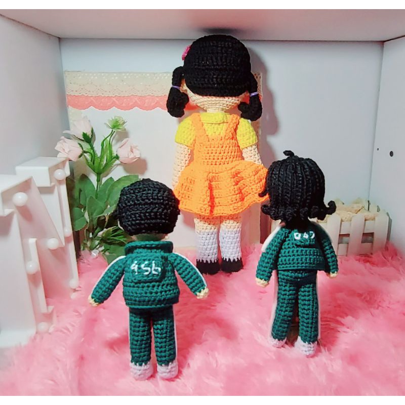 Amigurumi boneka rajut Squid game 1set