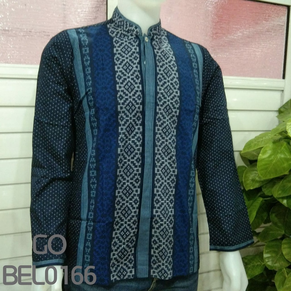 gof TOPTEN KEMEJA KOKO Pakaian Pria Atasan Muslim Baju Koko Bihalal Katun Lengan Panjang Original