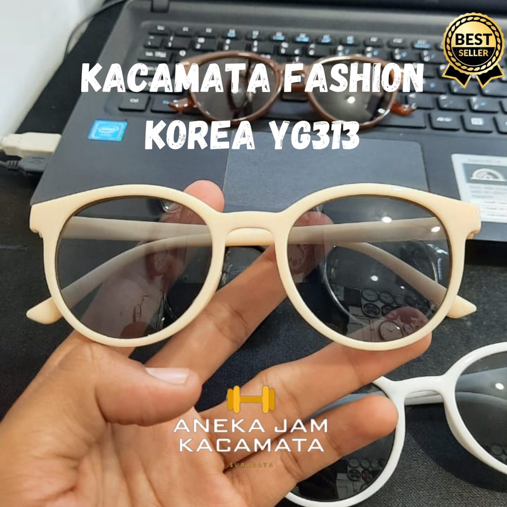 KACAMATA KOREA FASHION CEWEK/COWOK YG313.G/KACAMATA HITAM/KACAMATA FASHIONABLE/KACAMATA GAYA/