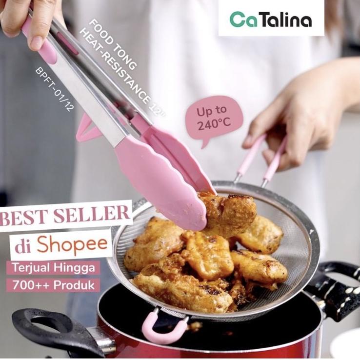 ♥ CaTalina Penjepit Makanan Silicone Food Tong Tahan Panas ✷