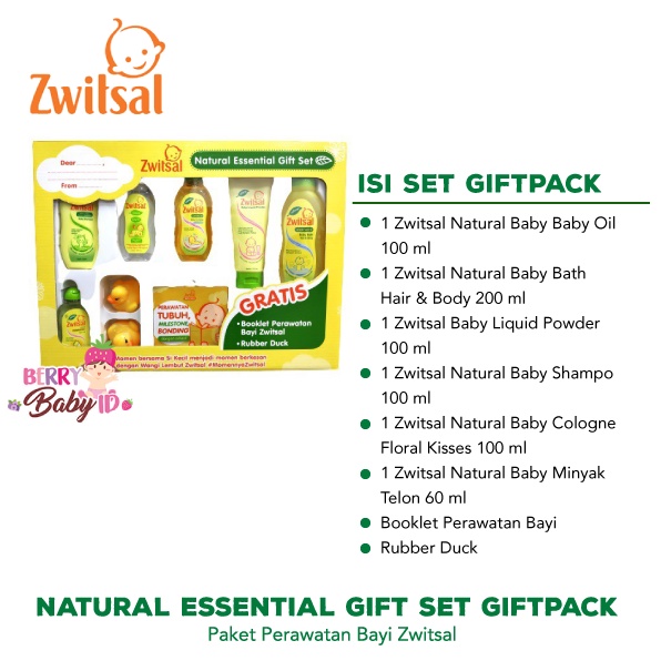 Zwitsal Natural 7in1 Essential Gift Set Kado Bayi Perlengkapan Bayi Berry Mart