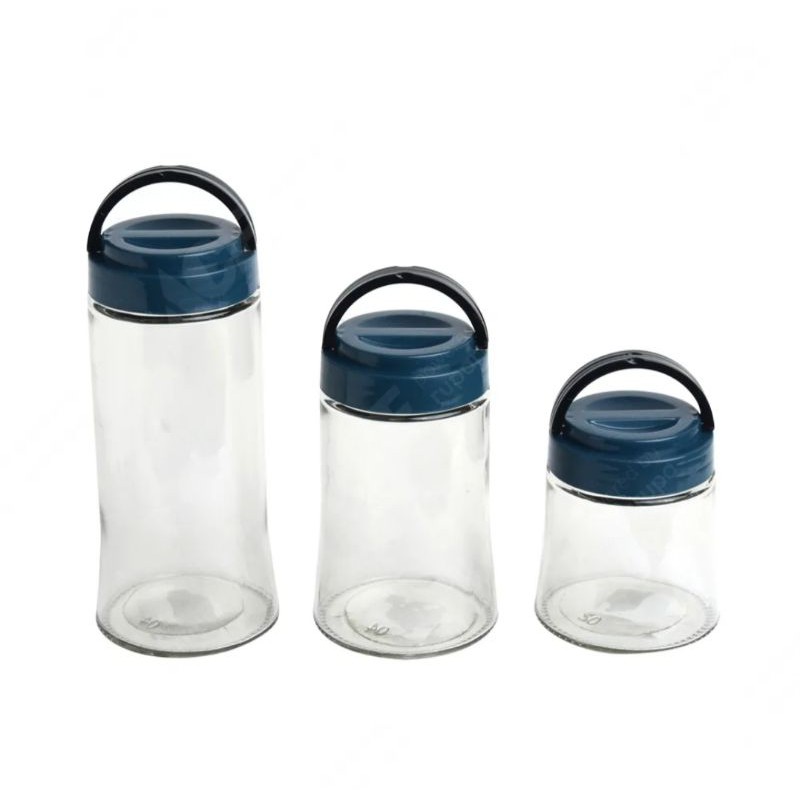 krishome set 3 pcs toples kedap udara bahan kaca 0403