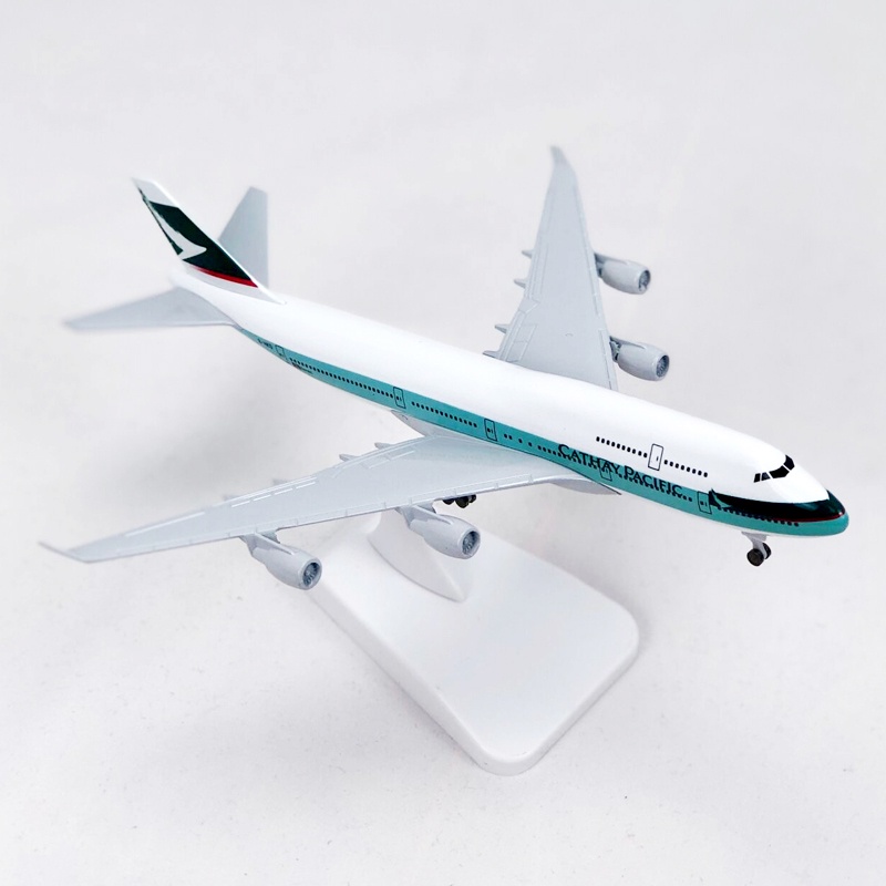 Cathay Pacific Airways B747 Model Pesawat Hong Kong Airliner Boeing B747 Die-cast Bahan Alloy Metal 20CM