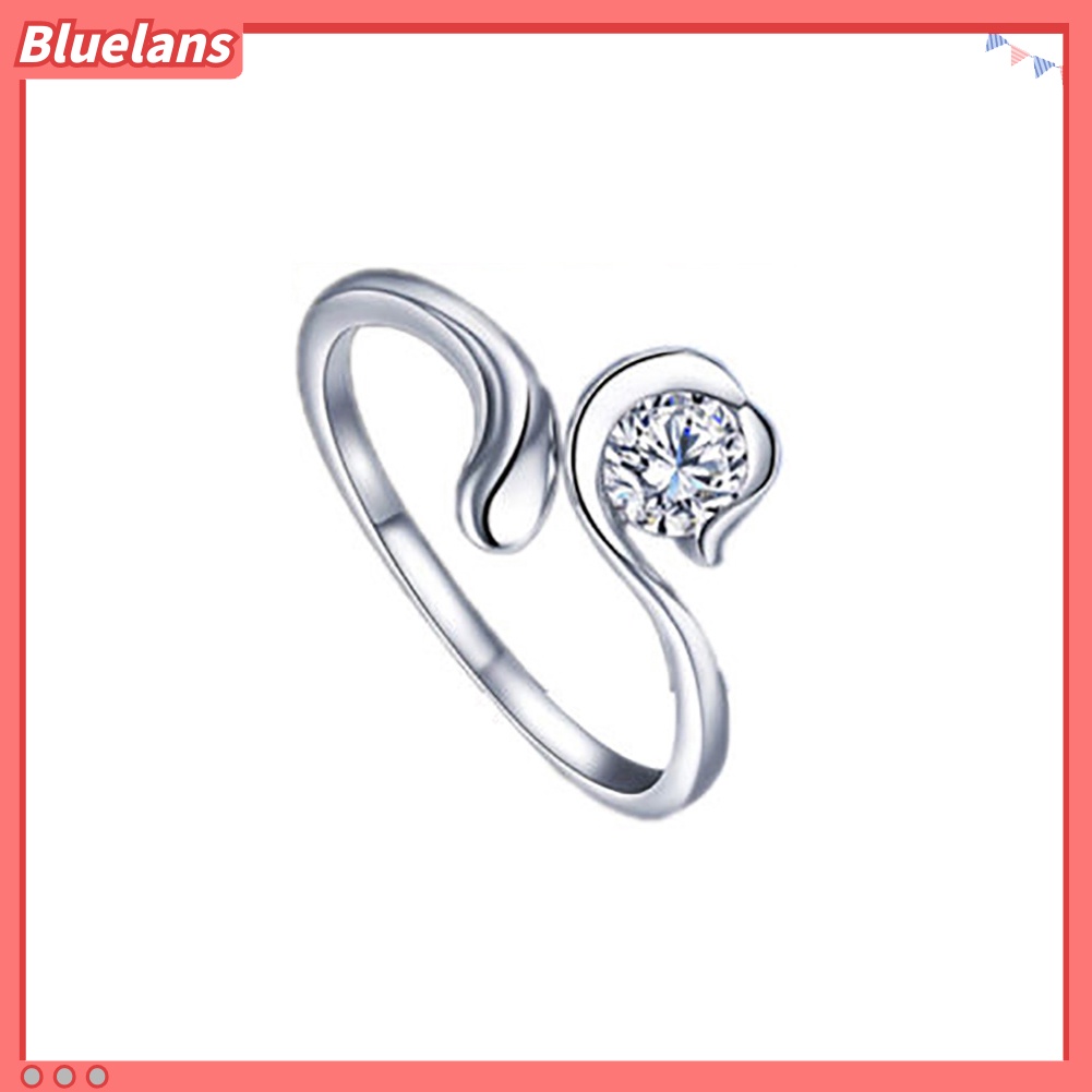 Bluelans Men Women Silver Plated Constellations Adjustable Opening Ring Birthday Gift