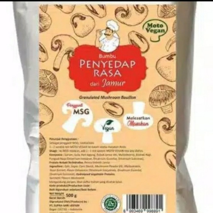 

MURAH kaldu jamur 500gr moto vegan bukan totole