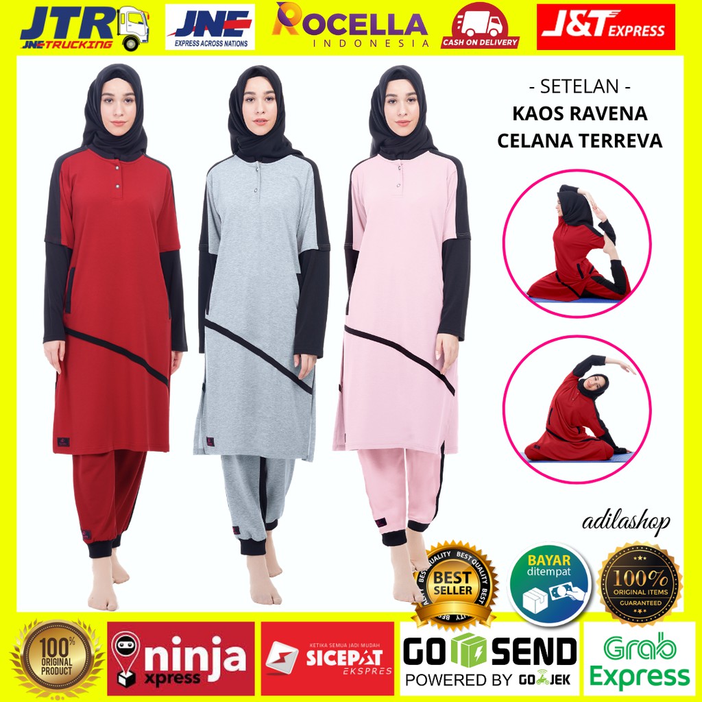  BISA COD Setelan Yoga  Muslimah  Setelan Olahraga Muslimah  