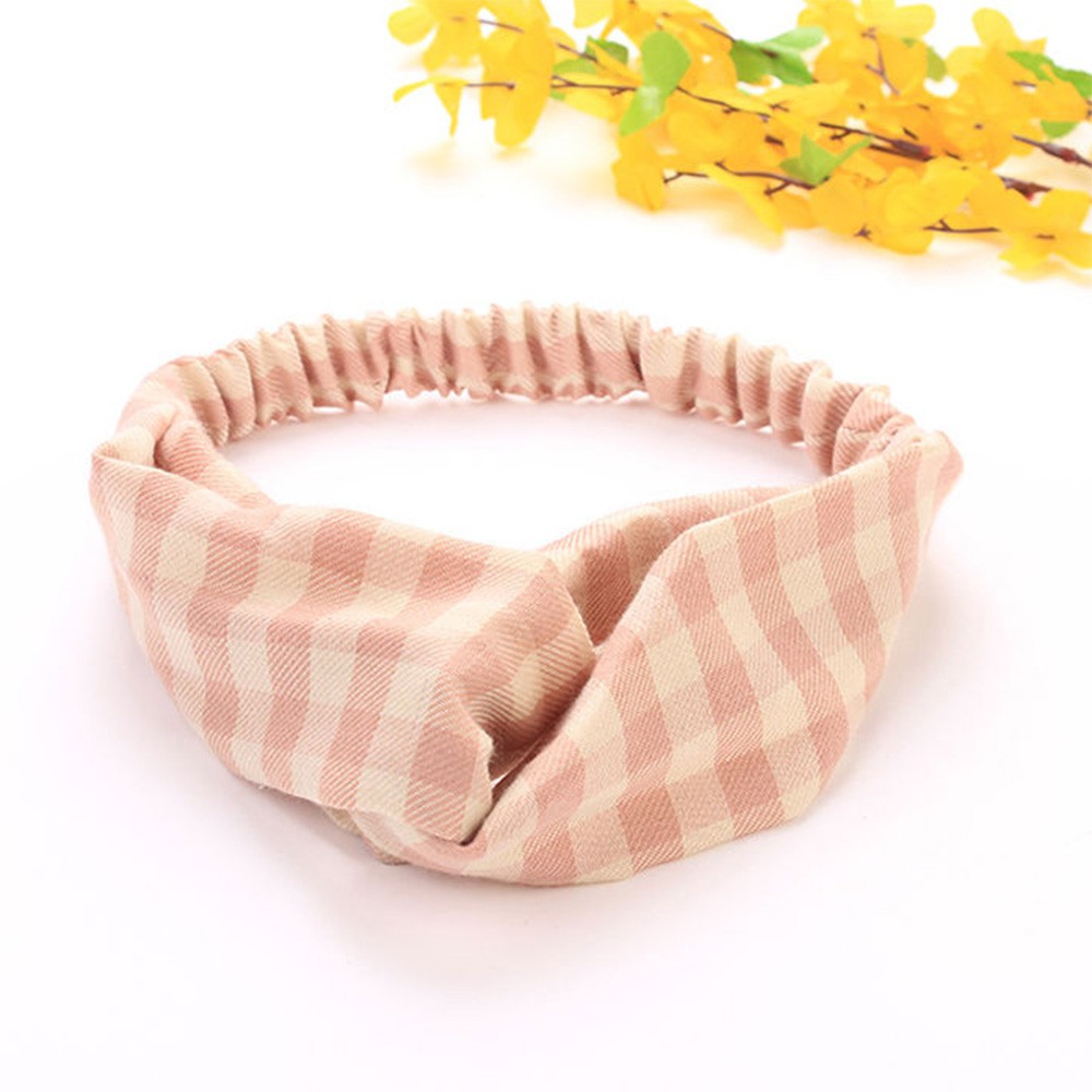 Bando Motif Kotak Fashion Korea