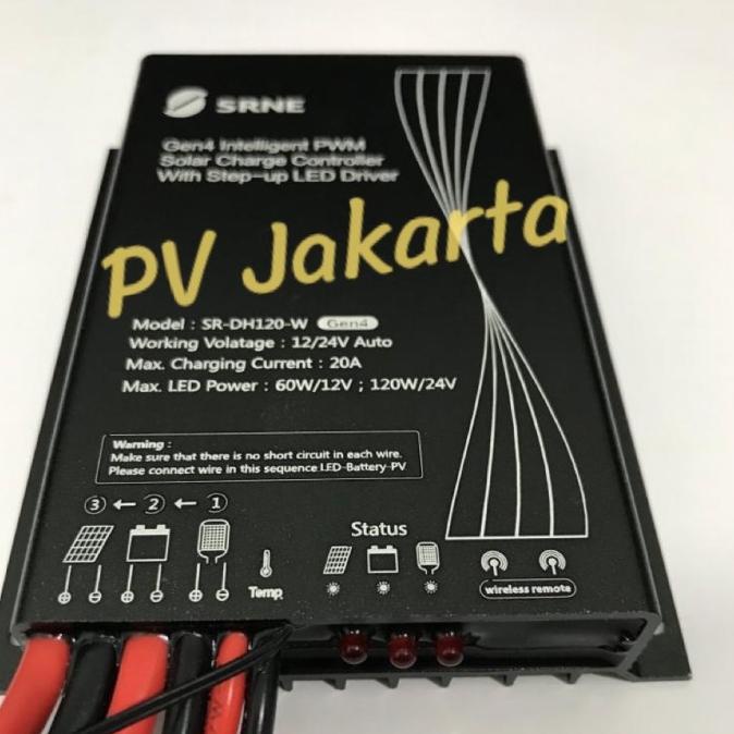 Srne Sr-Dh120-W 20A Pwm Solar Charge Controller Led Driver (Pju Scc)