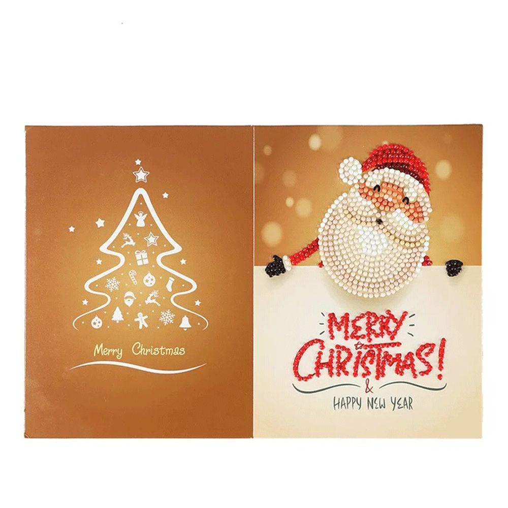 R-flower 8pcs/lot Kartu Undangan Merry Christmas Craft Handmade Xmas Postcards