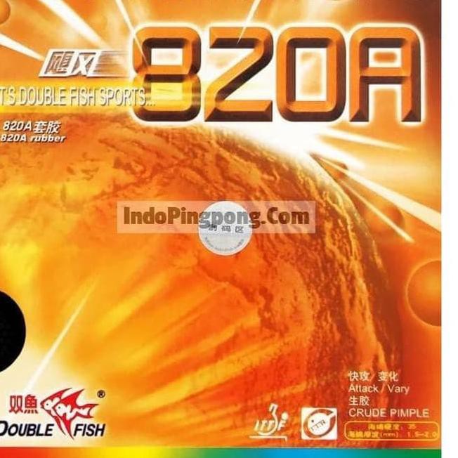 ☛ Double Fish 820A ~ Short Pips Rubber Karet Bintik Serang Pendek ✬
