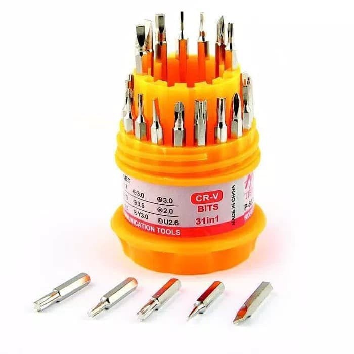 Obeng set 31 in 1 magnetik - screwdriver 31 in 1 - obeng mini multi fungsi versi kemasan telor