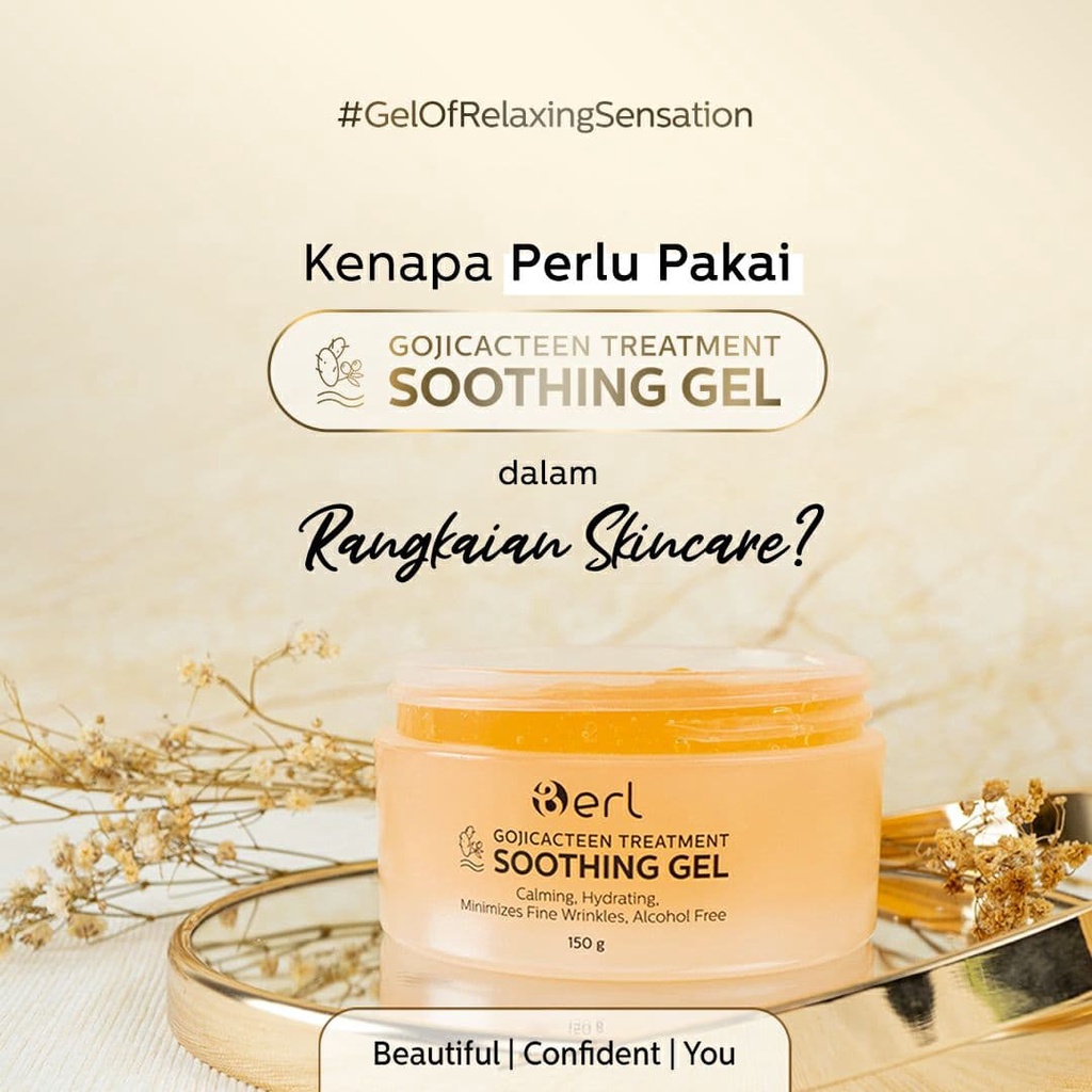 Soothing Gel Aloevera Gojiberry Masker Wajah Melembabkan Kulit Menenangkan Kulit Iritasi by B ERL