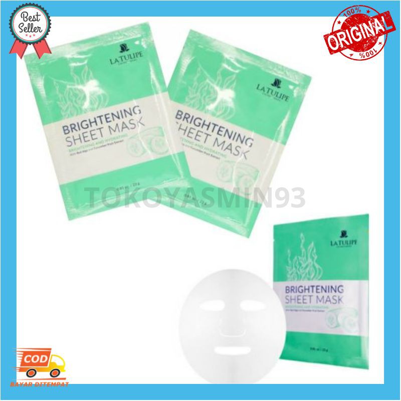 La Tulipe Brightening Sheet Mask Murah