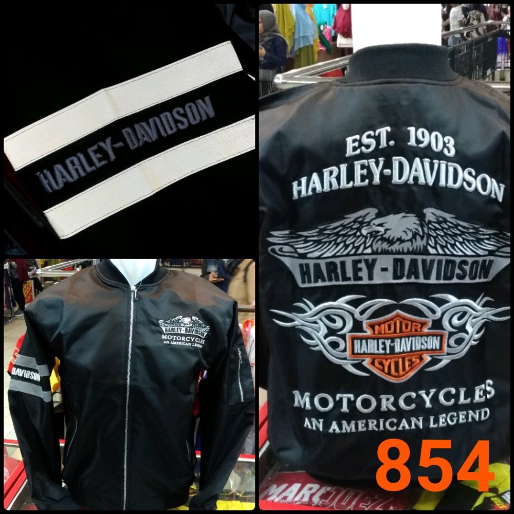 TERKEREN Jaket Bomber Harley Davidson Bordir Jaket Kekinian