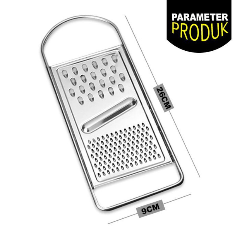 PARUTAN 3 in 1 SERBAGUNA PARUTAN KEJU, WORTEL STAINLESS STEEL