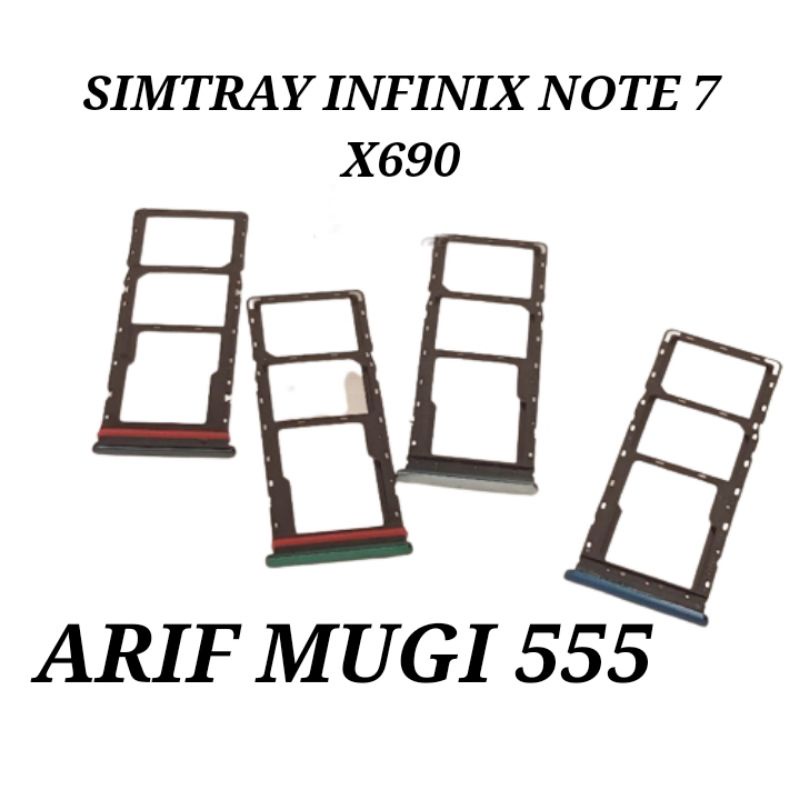 Simtray Simlock Slot kartu Tempat Sim Infinix Note 7 X690 Original