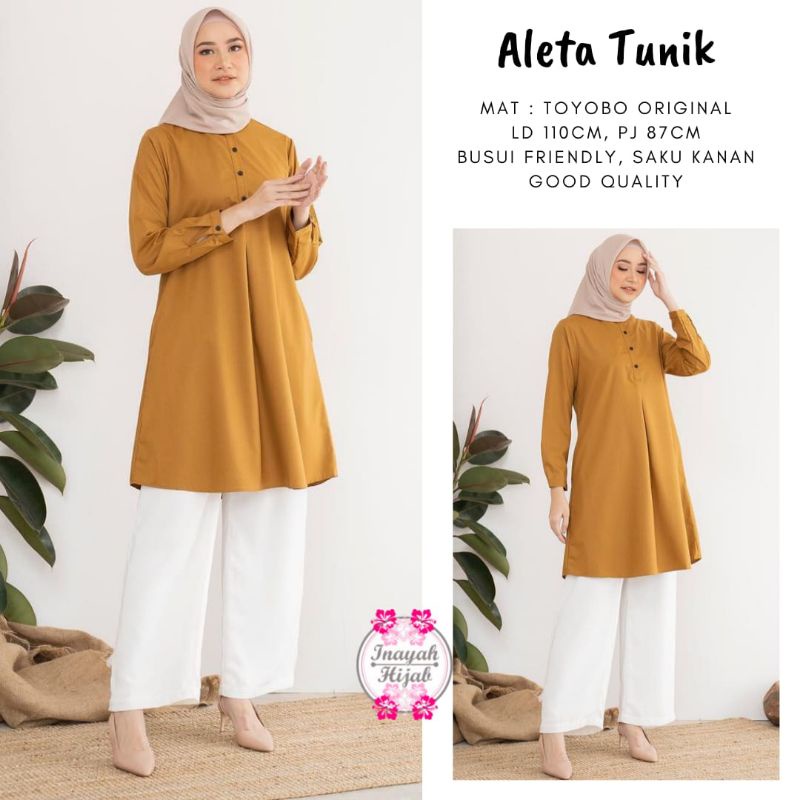 aleta tunik material toyobo original