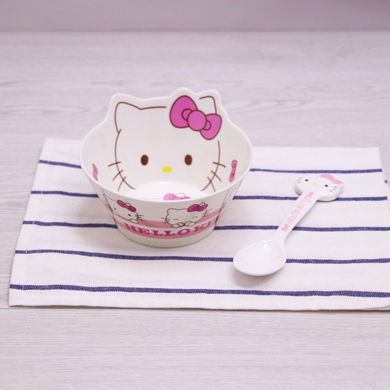 Baby Children Set Piring Gelas Sendok Garpu Peralatan Makan Set Anak Aman Bahan Alami Lucu 4 PCS