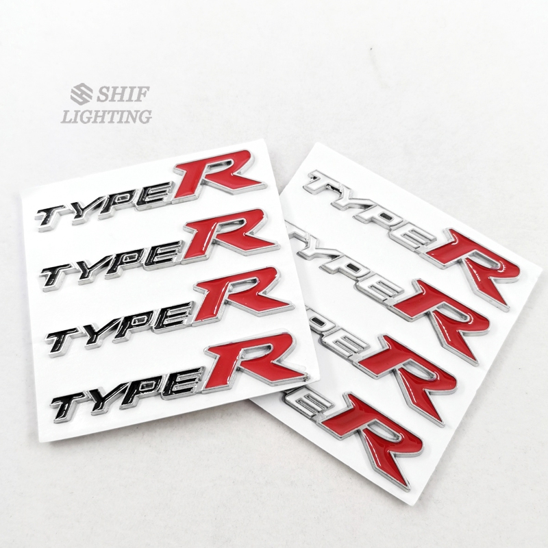 4pcs Stiker Emblem Metal Tipe R Untuk Stir Mobil Civic