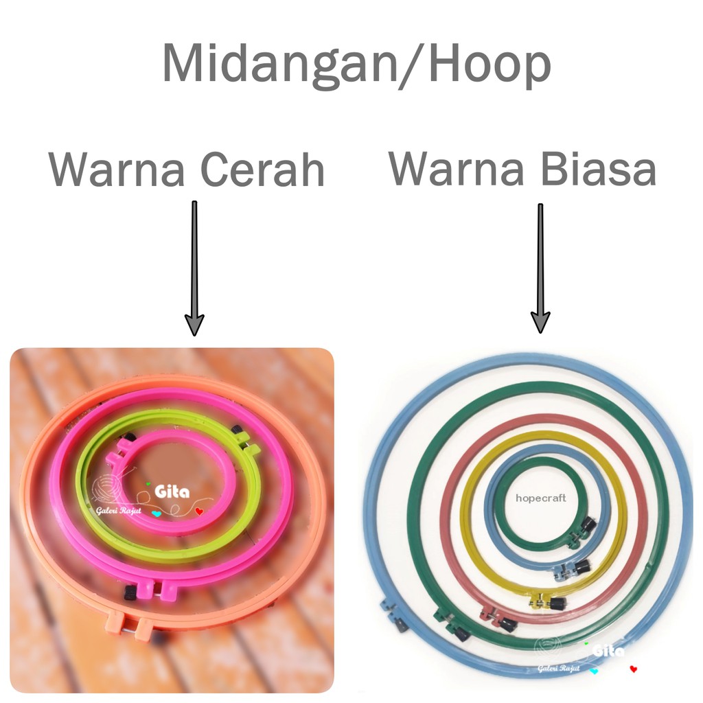 Midangan / Pemidangan / Hoop /Alat Sulam / Midangan Plastik