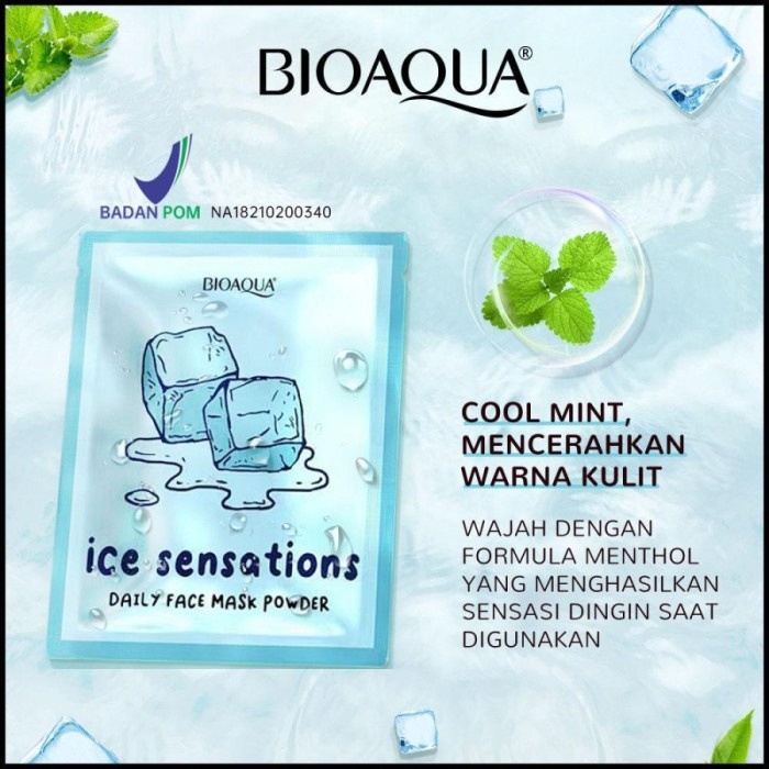 BIOAQUA Daily Face Mask Powder Masker Bubuk MASK ORGANIK Sachet 20gr