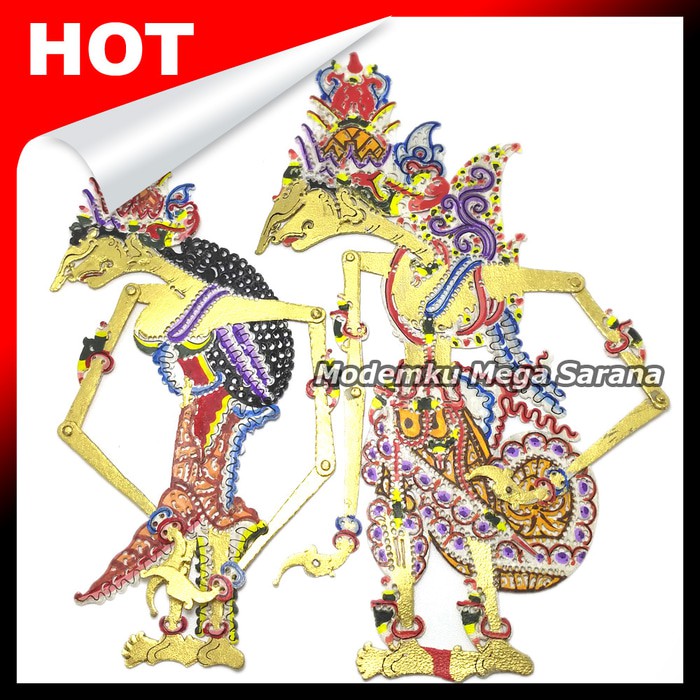 Wayang Kulit Kidangan Super 30 Cm Tanpa Gagang - Rama Shinta Mahar - Motif Ori