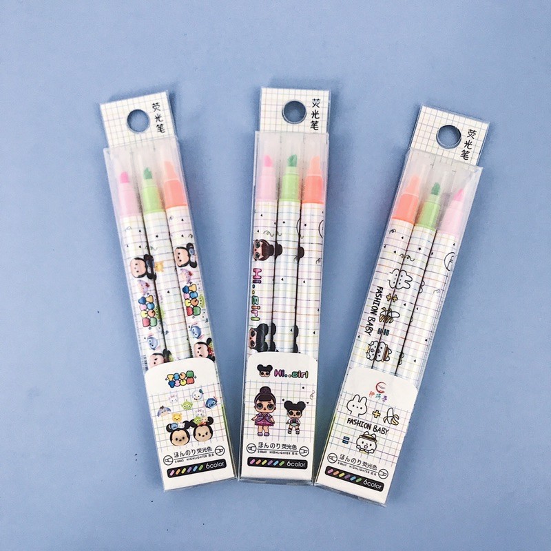 

STABILO 2 SISI WARNA WARNI HIGHLIGHTER MOTIF TSUM-TSUM/LOL SURPRISE DOLL/FASHION BABY