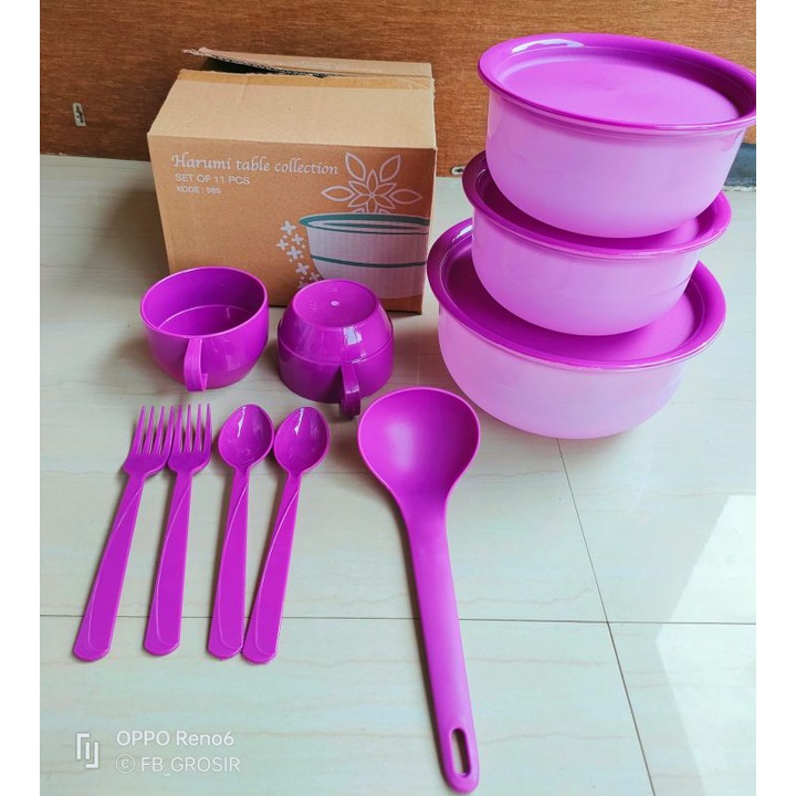 SET HARUMI TABLE/TOPLES SET 11PCS/TOPLES BERANAK/Mangkok  Harumi Set / Serving Set Bowl Of 11pcs/