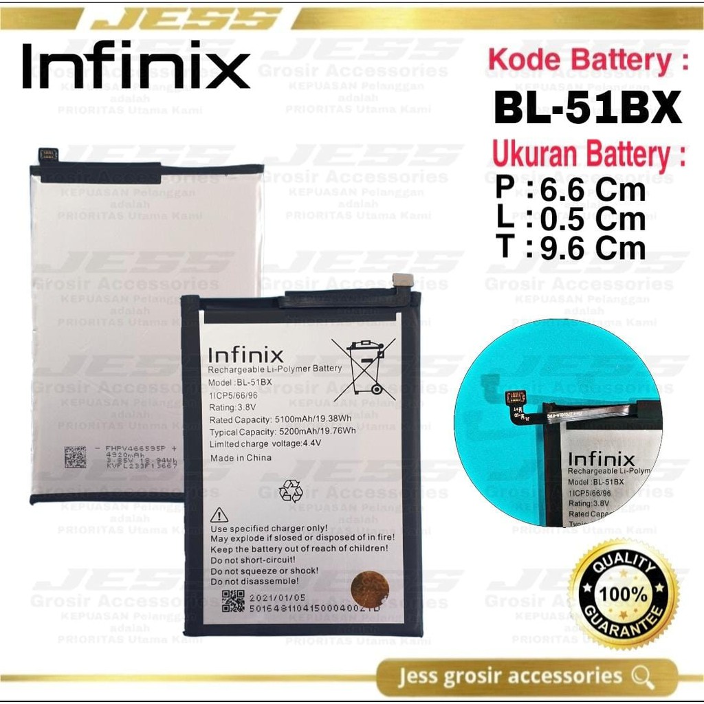 Baterai Battery Original Infinix Note 8 X692 Note 8i X683 X683B Hot 10 X682 X682C BL51BX BL-51BX