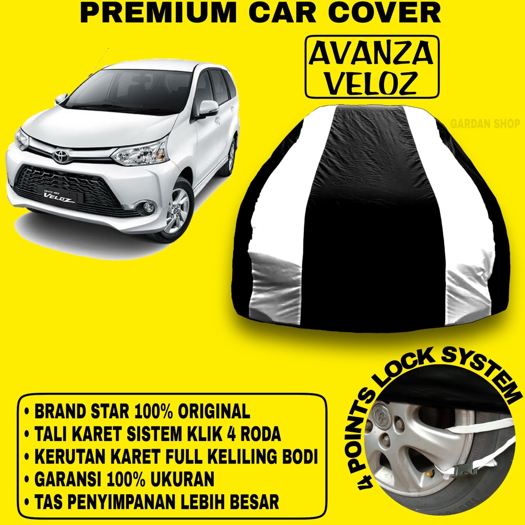 Body Cover AVANZA VELOZ Sarung Strip SILVER Penutup Pelindung Bodi Mobil Avanza Veloz PREMIUM Cover