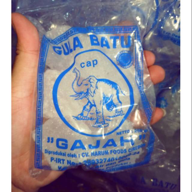 

Gula Batu Kristal Merk CAP GAJAH Kemasan 250 Gram