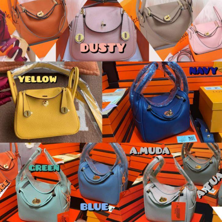 ((TERLARIS)) TAS IMPORT BRANDED LYN_DYI JERUK EPSOM SMALL FREE BOX SIZE.21 PREMIUM BAG SLEMPANG GROS