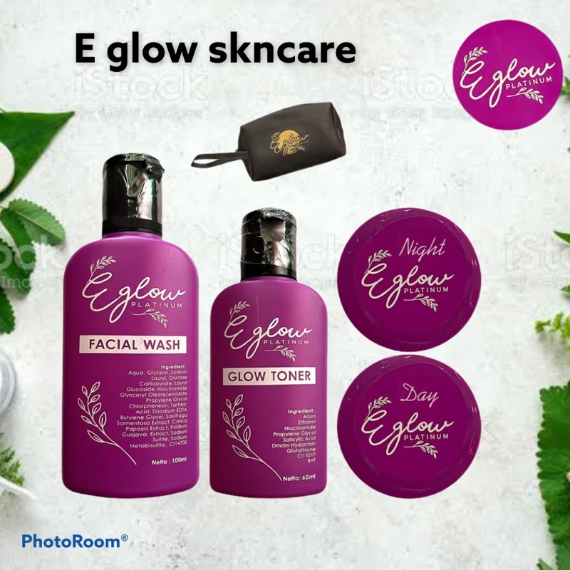 bk - kemasan baru - original - E glow skin care platinum - e glow skincare - e glow skincare original acne