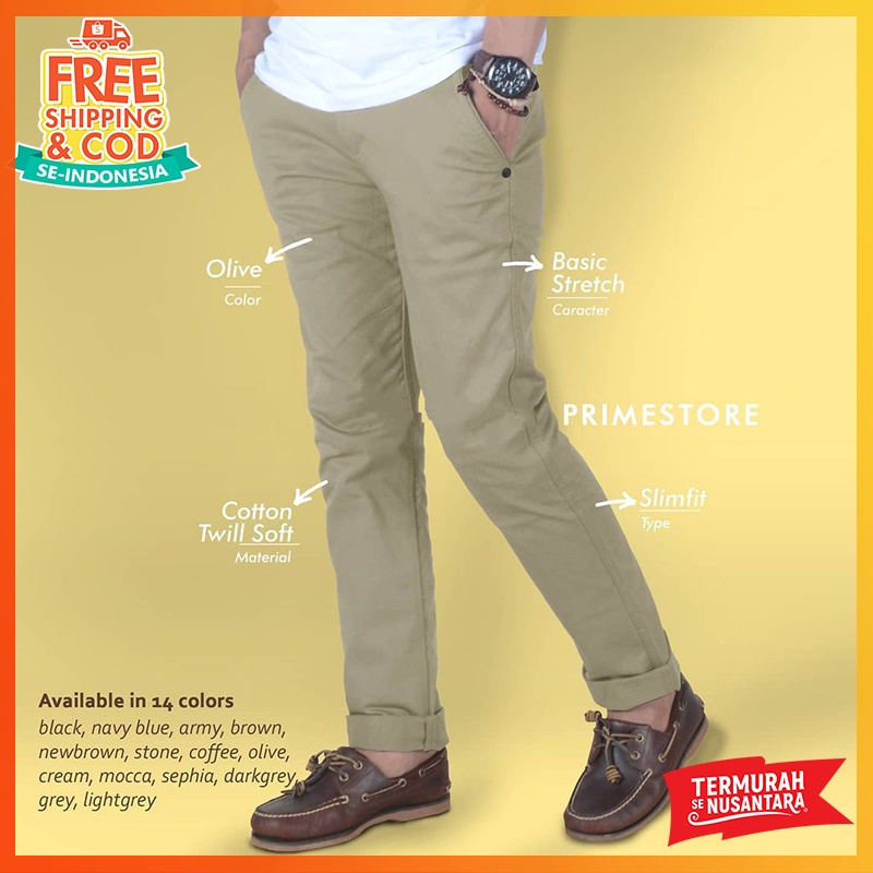 [BISA COD] YANG LAGI HITS Celana Chino Celana Chino Slimfit Pria Panjang Formal Kantor Original Katu