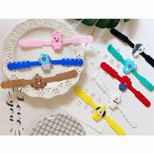 KONEKTOR pengait Tali masker  silikon hijab motif BT21 BTS anti slip
