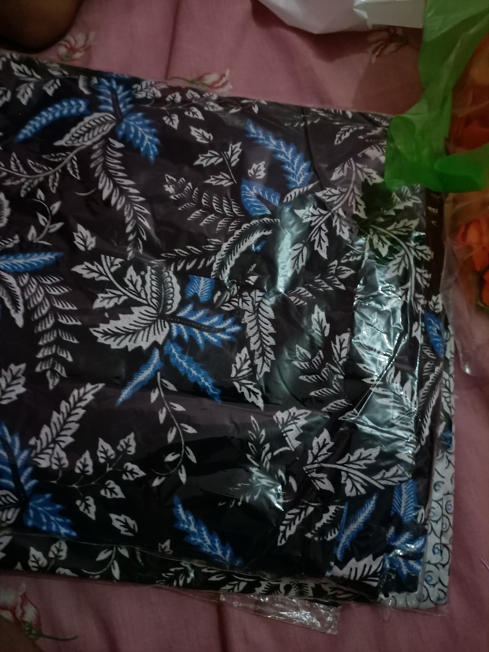 Baju Batik Couple Modern Monalisa Genes Motif Blarak Biru M, L, Xl, Xxl